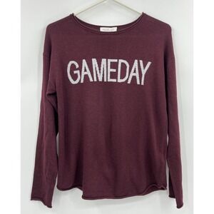 Rachel Zoe Game Day Sweater Size Medium Rolled Hem